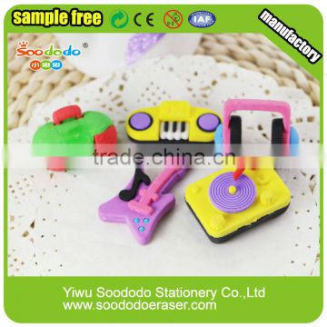 Music shaped rubber eraser,eraser set