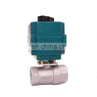 ss304 electric valve CTF-001 10nm ss304 thread DN32 dn20 dn25 Motorized electric ball valve