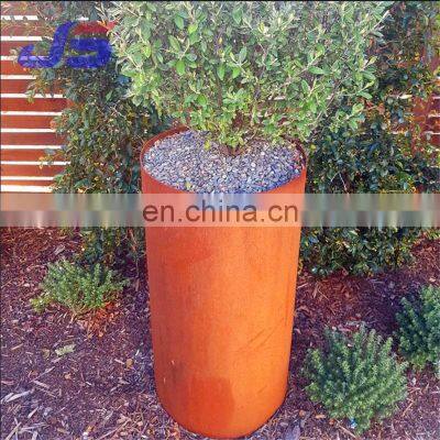 Customize Beautiful Not Coated Corten Steel Metal Flowerpot Rectangular Flowerpot Planter photo-5