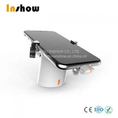 Retail store smartphone security display stand with charging
