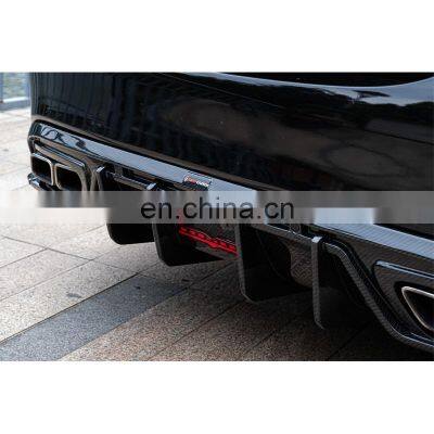 Easy to Install Strong and Durable 100% Dry Carbon Fiber Material Rear Bumper Diffuser For BENZ C63 W205