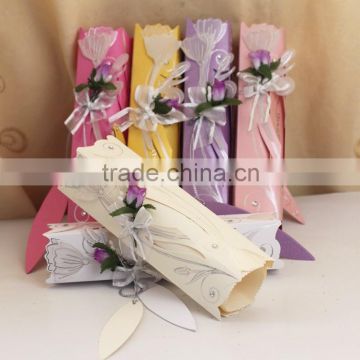 Colorful Rainbow Theme Blossom Scroll Wedding Invitations Blank                        
                                                Quality Choice