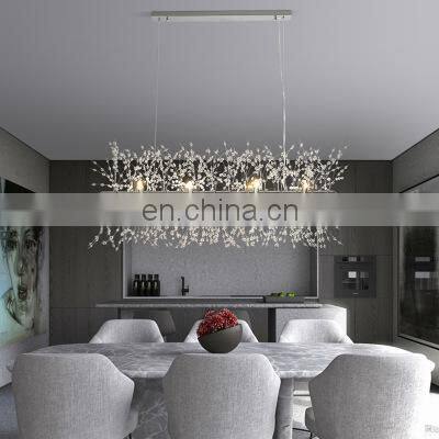 Modern LED Crystal Chandelier Light Pendant Hanging Lamp Dandelion Chandelier Lighting For Living Dining Room