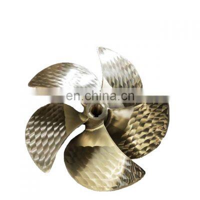 High speed brass marine boat 5 blade propeller