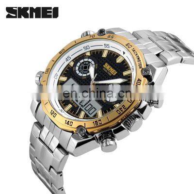 1204 Set Watch Stainless Steel Waterproof Wristwatch Skmei Wholesale Factory Elegance Fashion Watches Men Hour Quartz