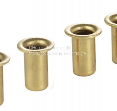 Hollow rivet manufacturers stock straight pipe hole round head double pass copper hollow corns 4*4*6 brass corns rivet