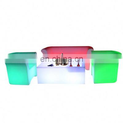 LED plastic bar counter / LED Plastic bar counter furniture/illuminated LED counter table