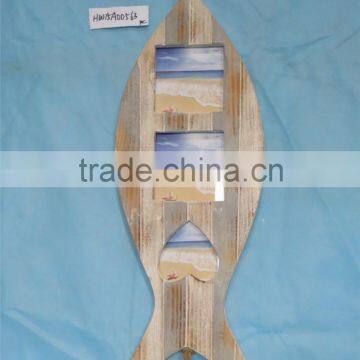 cheap new design vintage wood hanging photo picture frame wholesale for home decor. HW15A00563