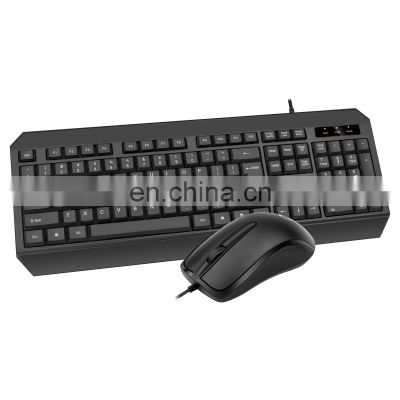 Spot Wired Keyboard Mouse Black Business Office Mouse Keyboard Set Cross-border Wholesale