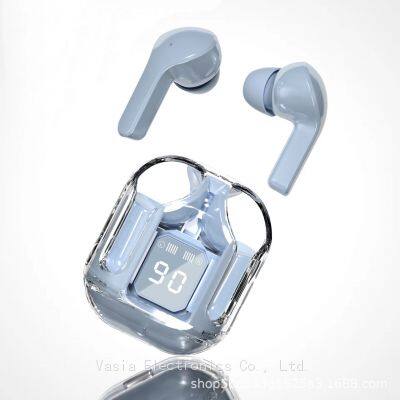 Transparent Crystal-Cased Wireless In-Ear Gaming Earbuds: Noise Cancelling, Ideal for Immersive Gaming Adventures