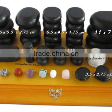 Black hot stone massage , 60pcs/set from factory