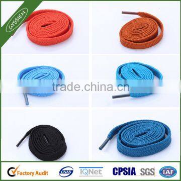 Multicolor flat shoelace decorations