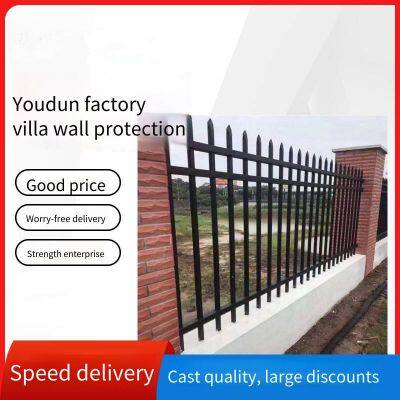 Black Engineering and Construction Zinc-steel Fence Guardrail, Sold by Youdun, Beautiful and Durable, Suitable for Rural Renovation Iron Art Fence