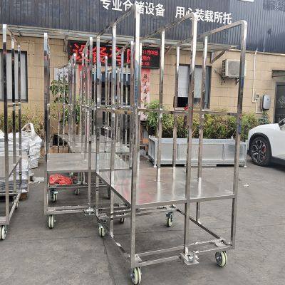 Galvanized Steel Warehouse Logistics Trolley for Heavy Load Transport photo-4