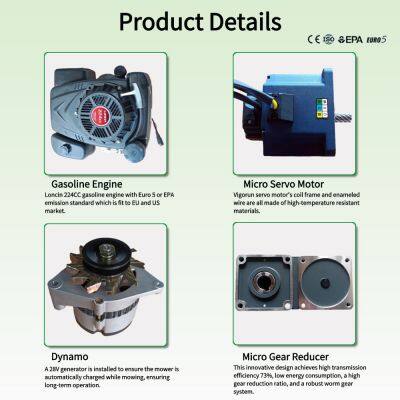 Vigorun VTLM600 Grass Cutter Robot Mower Remote Controlled Safety Industrial 4-Stroke Sekacka for Crop Areas photo-3