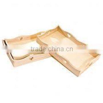 Natural Wood Wooden Serving Tray Wholesale