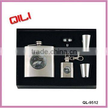 stainless steel hip flask set/hip flask gift set/1oz Mini hip flask