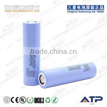 Real and low price li-ion samsung icr18650-30a 18650 3000mah 3.7v battery