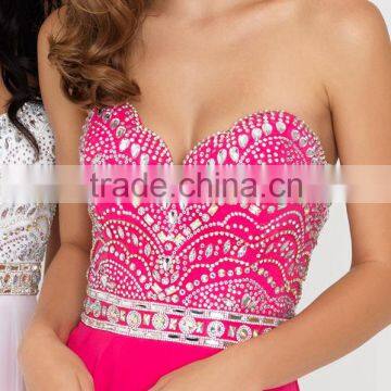 Luxurious Beaded Tops for Evening Setin Party Ladies Long Tops With Zipper Behind Dresses Sexy Off-shoulder Wear Party Gown photo-4