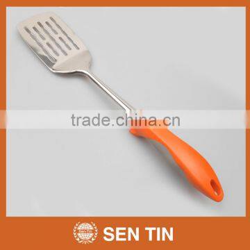 KU-A04TPR Stainless Steel Slotted Turner With PP & TPR Handle Kitchen Tool photo-2