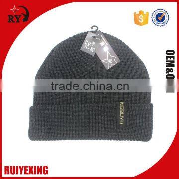 Promotional high quality hot selling 100% acrylic knitted hat