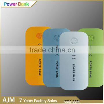 fashion design colorful power external power bank 5600mah