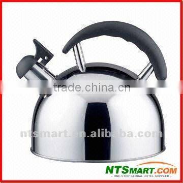 Whistling Stainless Steel Kettle with Fixed Handle and 2.5L Capacity, Suitable for Restaurant