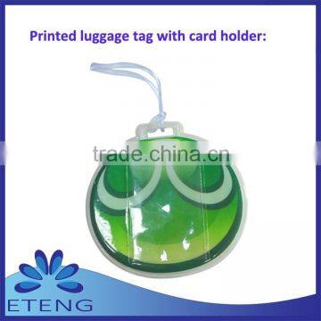 Promotion HOT Selling custom full colors printed soft pvc luggage tag with id card badge