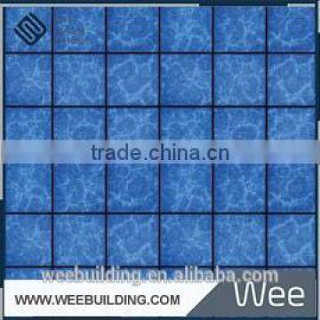 Item:Y4837 blue color pattern 48x48mm porcelain ceramics swimming pool tile