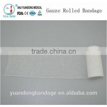 YD30657 bleached gauze rolled bandage with CE&FDA&ISO for family