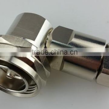 RF coaxial connector - Din Male right angle for 1/2 flexible RF cable for mobile communication