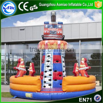 Hot sale inflatable rock climbing wall climbing tower fire truck inflatable climbing wall                        
                                                                                Supplier's Choice