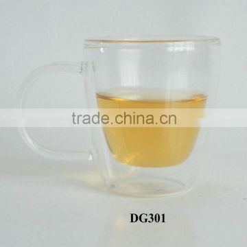 High-quality double wall glass cup 100ml