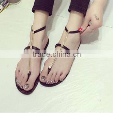 Professional women sandals 2015 flat high quality latest ladies flat sandals with CE certificate XT-DA0736