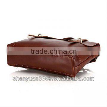 2016 Brown Leather Briefcase, High Quality Office Bags for Men,PU Shoulder Long Strip Bag With Reasonable Storage Space photo-3