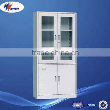 Modern KD Metal Laboratory Steel Glass Door Storage Cabinet for Sale