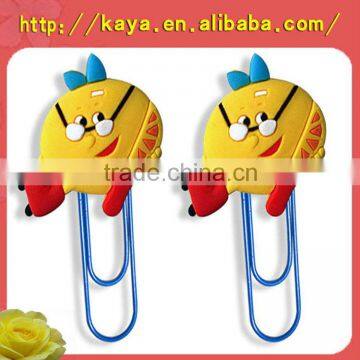 Novelty promotional gift rubber 3d personalized bookmarks