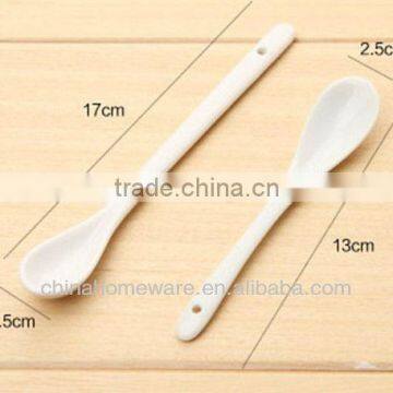 white ceramic coffee spoons