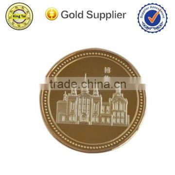 new design custom blank metal gold plated commemorative coin on sale