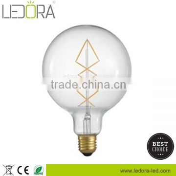 E26 G125 high brightness lighting led filament dimmable bulb