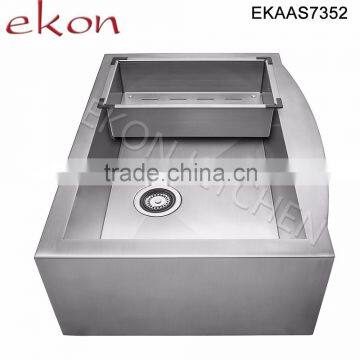 29" Apron Front Single Bowl Handmade Kitchen Stainless Steel Sink