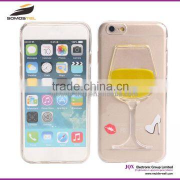 [Somostel] For iphone 6 3D liquid case,floating 3D wine for iphone 6 case