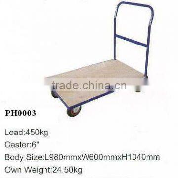 large platform hand truck, wood plate