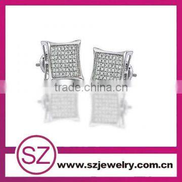 EAR 0008 gold or silver nice earring tops designs with screw back alibaba china