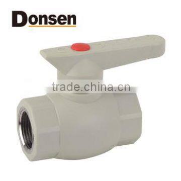 Plastic f3 type ppr single female threaded ball valve with brass ball with high quality