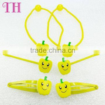 hair band accessories colorful resin cute fruit shape nylon flexible hair band hair clip for girl