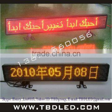 High quality single color led taxi display led message sign board semi-outdoor used