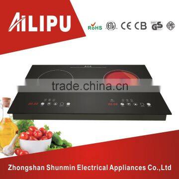 Built in double zone electric cooktop,induction cooker vs infrared cooker,dual burner cooking stove