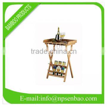 Foldable bamboo wine rack