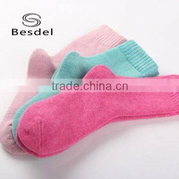 Custom Women Colorful Solid Color Terry Toweling Socks